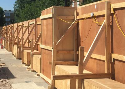 Building site fencing in Suffolk