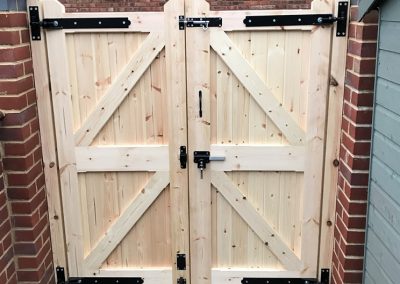 Residential wooden gate