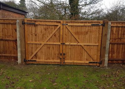 Large wooden back garden gate
