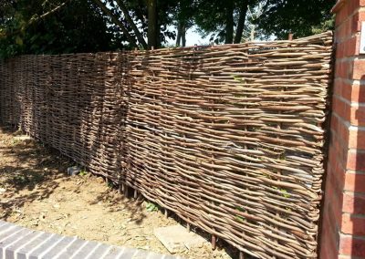 Wicker fencing in Suffolk