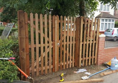 Wooden gate for the garden