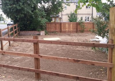 Wooden beam agricultural fencing