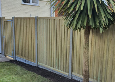 Wooden garden fencing